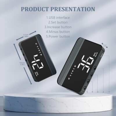 M1 White Windshield Projection Heads Up Display, Digital GPS Speedometer with Speed, Travel Direction Function, and Overspeed Alarm, Fatigue Driving Alarm， Suitable for All Vehicles - Image 8