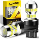 AUXITO 3157 LED Bulb White, Super Bright 3156 3056 3057 4157 3047 4057 3457 4114 LED Bulb for Backup Reverse Tail Brake DRL Signal Parking Lights, Pack of 2