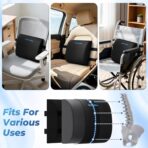 Lumbar Support Pillow for Office Chair Back Support - Memory Foam Lumbar Pillow for Car or Gaming Chair, Ergonomic Back Cushion with Adjustable Strap for Long-Hour Sitting (Black) - Image 6