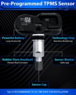 Pre-Programed TPMS Sensor for:-Toyota 2005-2015 Tacoma 2007-2011 Camry 4Runner for:-RAV4 for:-Lexus IS250 2006-2015 RX350 Tire Pressure Monitoring Sensor # 4260706011, 315MHz (Set of 4) - Image 3