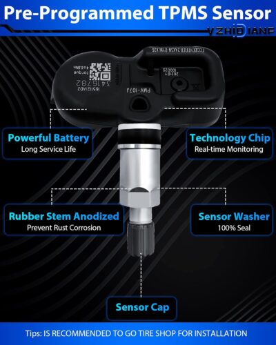 Pre-Programed TPMS Sensor for:-Toyota 2005-2015 Tacoma 2007-2011 Camry 4Runner for:-RAV4 for:-Lexus IS250 2006-2015 RX350 Tire Pressure Monitoring Sensor # 4260706011, 315MHz (Set of 4) - Image 3