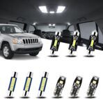 EASY EAGLE LED Interior Car Lights for Grand-Cherokee-1999-2010: 14 Piece Kit White LED Light Bulbs - Super Bright 6000K + Install Tool