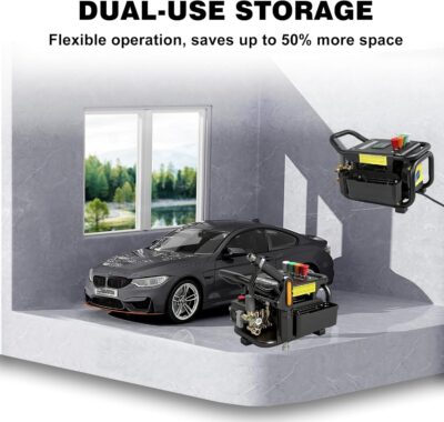 YOKING Pressure Washer, Max 150 bar, 12L/min, PM Inverter 3HP Motor,Horizontal Triplex Pump,60dB Quiet,with 7 Nozzles, Power Washer for Patios, Decks, & Sidewalks - Image 7