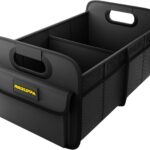 MIKKUPPA Car Trunk Organizer - 70L Collapsible Trunk Organizer for Groceries, Car Storage Organizers for SUV Auto Truck Van with Non Slip Bottom (Black)