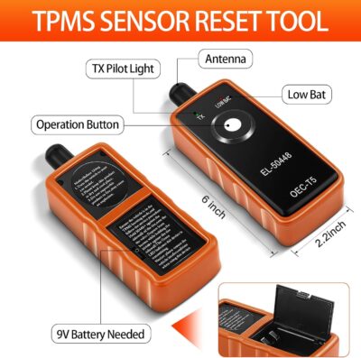 TPMS Relearn Tool for Car Tire Sensor, FIRSTOOL EL-50448 TPMS Reset Tool Tire Sensor Programmer, OEC-T5 TPMS Programming Tool Tire Pressure Sensor Reset Tool for GM Series Vehicles 2006-2026 - Image 8