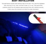 Car LED Strip Light, 12V 24 LEDs Neon Ambient Lighting Night Light w/Cigarette Adapter Plug, Under Dash Atmosphere Lights Decorative Lamp (Blue, USB Port) - Image 4