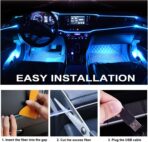 Interior Car LED Strip Lights with Wireless APP & Remote Control, RGB 2 in 1 Car Ambient Lighting Kit with 158 Inches Fiber Optic, Inside Neon Dash Strip with Music Mode - Image 3