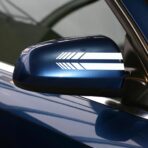 2PCS Car Rear View Mirror Sticker Decal, Waterproof Vinyl Car Body Reflective Stripes, Vehicle Side Mirror DIY Stickers Decoration, Anti-Collision Warning Auto Decals for Most Cars (White)