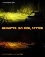 Auxbeam V-Ultra Series 3 Inch 108W Amber Fog Light Pods, DRL Function 3 Modes & Protective Covers, 270° Side Shooter Light Bar, Hyper Spot Beam Offroad Lights, for Truck ATV UTV Car Motorcycle, Pair - Image 3