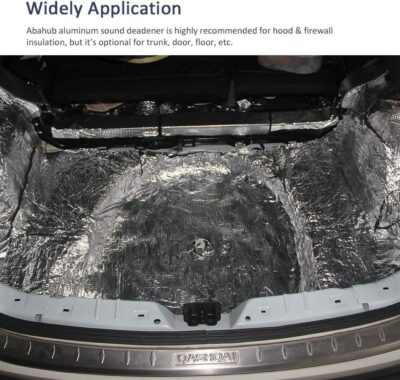 Abahub Sound Deadening 394 mil 16 sqft Heat Shield Automotive Insulation Roll - Car Sound Deadening Material Hood Insulation Pad, Firewall 59"x39" - Image 5