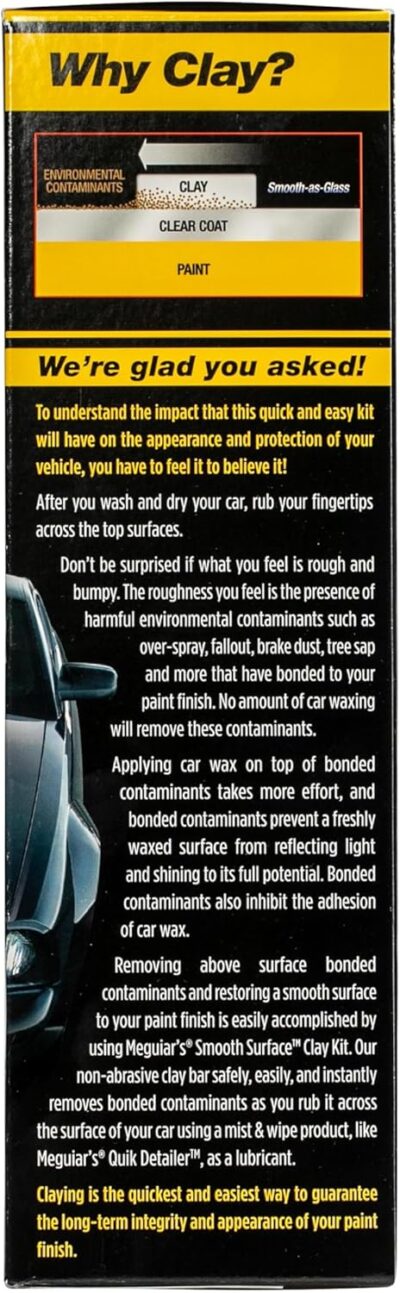 Meguiar's G191700 Smooth Surface Clay Kit, Safe and Easy Car Claying for Smooth as Glass Finish - Image 5