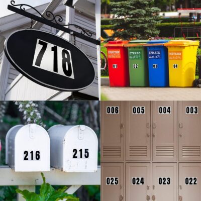 60 Numbers, Reflective Adhesive Mailbox Number Pack, 3", Waterproof Number Stickers for Signs, Door, Cars, Trucks, Home, Business, Address Number - Image 4