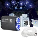 VASTFIRE Starlight Headliner Kit – 1300pcs Twinkle Meteor Fiber Optic Star Lights for Car, Bluetooth APP & Remote Control, RGBW Color Changing, DIY Interior Roof Ceiling Light, Sound Sync LED Kit
