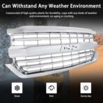 Front Bumper Upper Grille Chrome Grill Fit For 2016 2017 2018 Chevrolet Silverado 1500 Replacement for 84134045,84602489 (Chrome) - Image 4