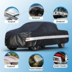 10 Layers Truck Cover Waterproof All Weather. Pickup Truck Cover Rain UV Protection. Length: Up to 210 inches, Universal Fit Most Regular Cab Short Box Ford F100 Chevy C10 S10 Ram 150 250. - Image 6