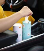 Car Tissue Holder with Facial Tissues Bulk - 4 PK Car Tissues Cylinder, Tissue Holder for Car, Travel Tissues for Car Cup Holder, Refill Car Tissue Box Round Container - Image 7
