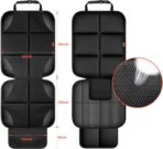 Car Seat Protector 1 Pack Car Seat Cushion Mat Thickest Padding,Waterproof 600D Fabric Car Seat Covers for Non-Slip Backing Mesh Pockets for Baby and Pet (Black, 1 Pc) - Image 3
