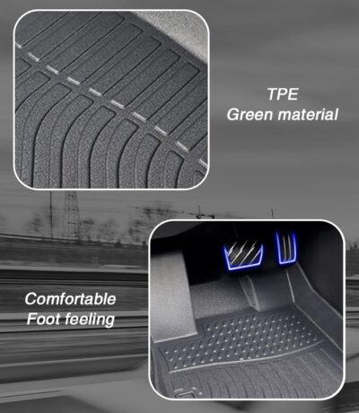 Car Floor Mats Replacement for Kia Rio Sedan & Hatchback 2018-2024 Protection Custom Fit All Weather Waterproof Carpets Durable Odorless Liners Front & Rear Full Set Accessories - Image 9