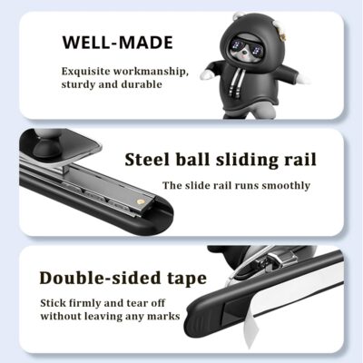 Kwak's Car Dashboard Decor Cute Interior Accessories Ornaments (Black) - Image 4