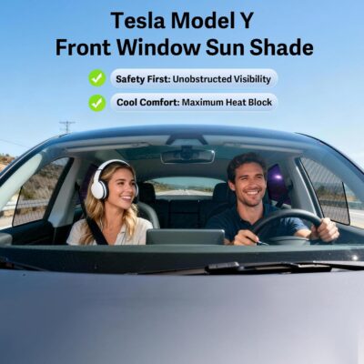 ZATOOTO Tesla Model Y Car Window Shades 4Pack | Clear for Safe Driving | Bluish-Purple for Passenger Comfort | UV Protection | Static Cling Side Window Sun Shade Blocker with Storage Bag | 2020-2024 | - Image 4
