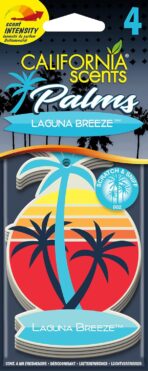 California Car Scents Scents E302691200 Palms Air Freshener Laguna Breeze Pack of 4