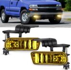 Nilight Fog Light Assembly Compatible with 1999 2000 2001 2002 Chevy Silverado 1500 2500 2001-2002 3500 Chevy Silverado 2000-2006 Suburban Tahoe
