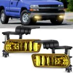 Nilight Fog Light Assembly Compatible with 1999 2000 2001 2002 Chevy Silverado 1500 2500 2001-2002 3500 Chevy Silverado 2000-2006 Suburban Tahoe