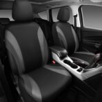 CAR PASS Line Rider Sporty Front Seat Covers,Gray Car Seat Covers Two Front Seats Only, Airbag Compatible,Universal Fit Sedans,Cars,Vans,SUV,Truck(Black and Gray) - Image 2