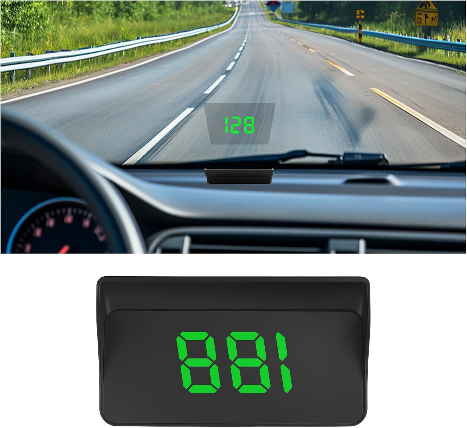 71VxXnPrxzL._AC_SL1500_.jpg GPS Heads up Display for Cars with HD Large Font,USB Plug & Play Digital Speedometer for Car with Adjustable Brightness,Universal Car HUD Head up Display for Speed Displays - Image 1