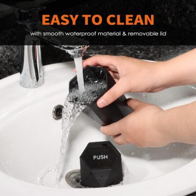 HOTOR Car Trash Can with Lid - 2 Pack, Car Accessories for Interior, Leakproof Vehicle Garbage Can with 30 Attached Trash Bags, Multipurpose Organizers and Storage for Home, Office, Black - Image 6