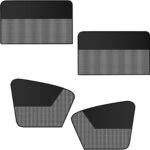 Car Window Shades, Magnetic Side Window Sun Shade Curtain, Half Blackout & Half See-Through UV Protection & Heat Blocking Car Window Screen, Vehicle Sun Shades for Driver Passenger (4PCS)