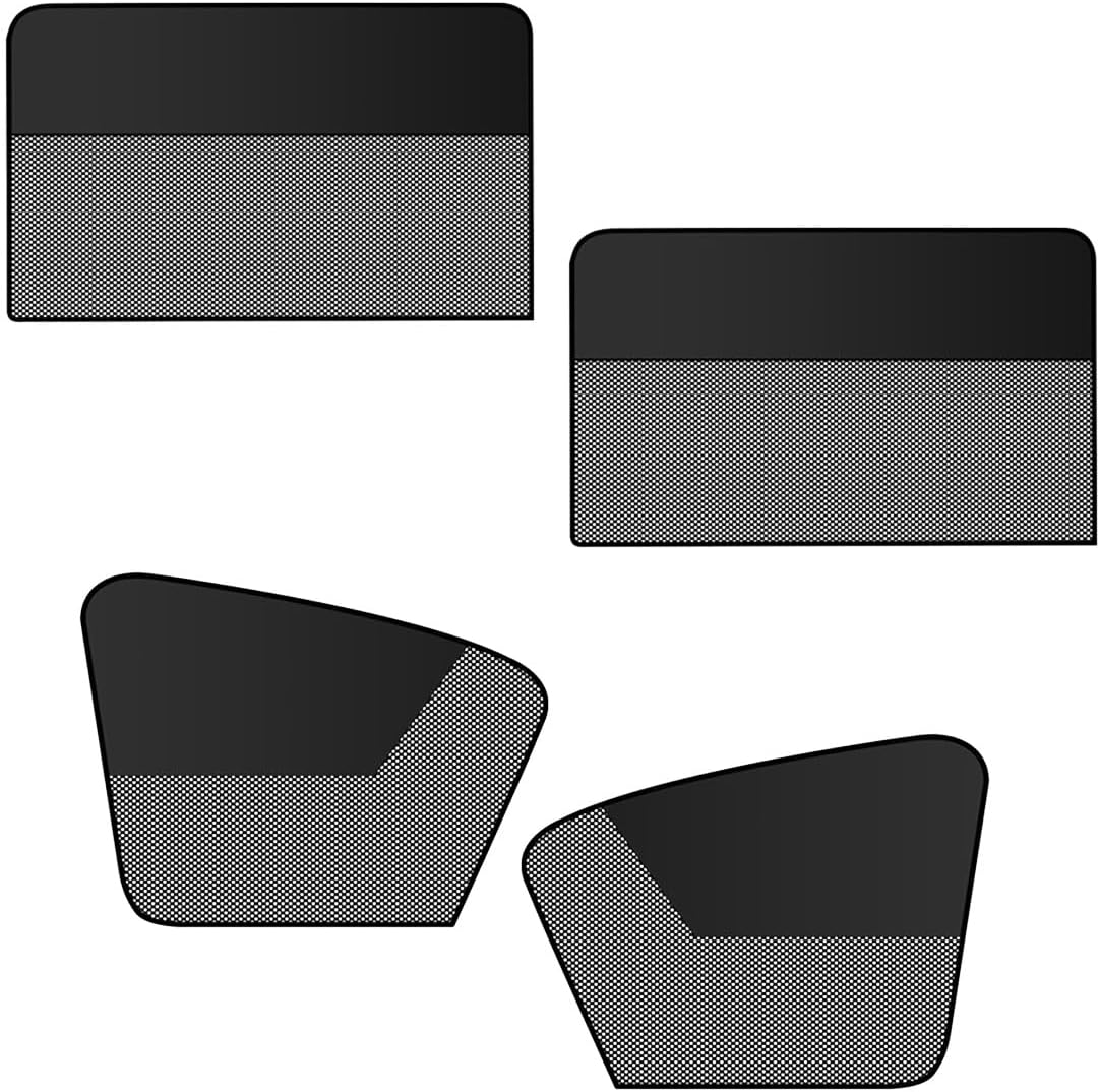 71VyaoplHiL._AC_SL1200_.jpg Car Window Shades, Magnetic Side Window Sun Shade Curtain, Half Blackout & Half See-Through UV Protection & Heat Blocking Car Window Screen, Vehicle Sun Shades for Driver Passenger (4PCS) - Image 1
