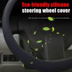 JDDRY Car Steering Wheel Cover,Silicone Steering Wheel Protector,Universal Fit Steering Wheel Cover, Steering Wheel Protective Cover(Black,1PC) - Image 4