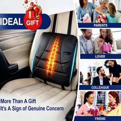 Big Hippo Ergonomic Memory Foam Lumbar Support Pillow for Car and Office Chair – Thick Lower Back Support Cushion for Driving, Gaming, and Long Sitting – Adjustable Strap, Relieves Lower Back Pain - Image 5