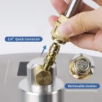 Biswing 14" Pressure Washer Surface Cleaner with 4 Wheels, Stainless Steel Power Washer Accessory for Driveways Sidewalks Patios Cleaning, 1/4" Quick Connector, 2 Extension Wand Attachments, 4000 PSI - Image 4