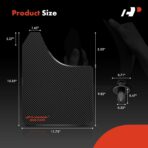 A-Premium Universal Mud Flaps, 4 Pack Black Splash Guards for Truck Car Pickup SUV, Front & Rear Upgraded Mud Guards Includes Mounting Hardware, Drilling Required - Image 3