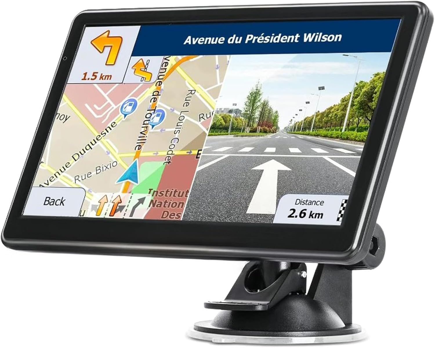 71W5PjhMZ4L._AC_SL1500_.jpg GPS Navigator for Car Truck RV, 7" Touchscreen GPS Navigation System, 2026 Map with Voice Guidance, Speed Alert, Red Light Warning, Custom Truck Routing, Free Lifetime Updates (Blue) - Image 1