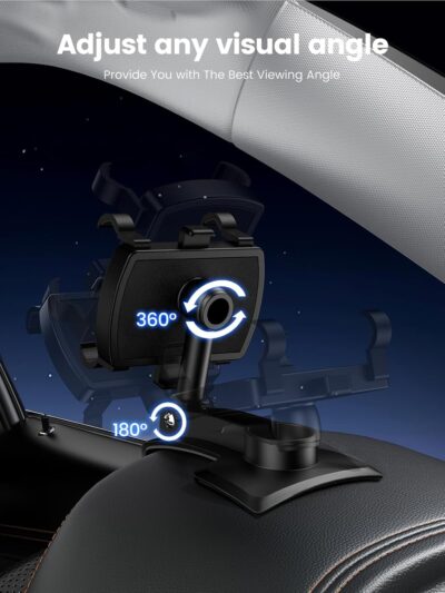 Car Phone Holder for Dashboard Cell Phone Mount for Car 360 Degree Rotation Clip Design Compatible with All Cell Smart Phones. - Image 6