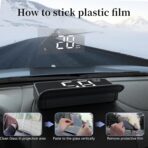 Heads Up Display for Cars, Windshield Speedometer Projector HUD M1white ,Digital Speedometer for Car with Speed,Driving Direction,Overspeed Alarm,Fatigued Driving,Suitable for all models - Image 7