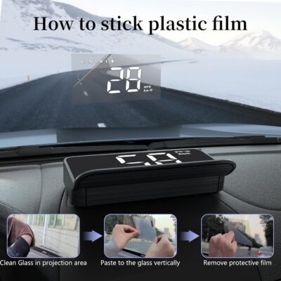 Heads Up Display for Cars, Windshield Speedometer Projector HUD M1white ,Digital Speedometer for Car with Speed,Driving Direction,Overspeed Alarm,Fatigued Driving,Suitable for all models - Image 7
