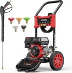 HURGOVE 4000 PSI Gas Pressure Washer for Home Use, 210CC Engine Power Washer with 26FT Hose & 5 Nozzles for Driveways, Cars, Patios & Fences - Image 8