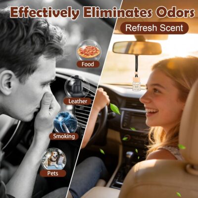 12 Pack Car Air Freshener & Refills, 6-Scent Hanging Air Freshener Diffuser Set -Each(8ml +20ml Refill), Essential Oil Diffuser With Refill Bottles, Reusable Car Fragrance Decor Accessories - Image 6