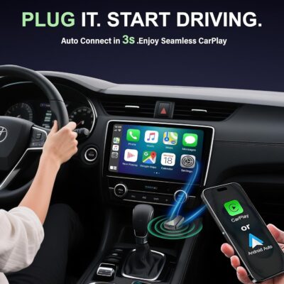 Wireless CarPlay Adapter– Android Auto Wireless Adapter, 5.8GHz Wi-Fi Plug & Play,Mini and Stable iOS 10+/Android 10+, Fast Auto-Connect for Cars 2016+ (1Pcs) - Image 4