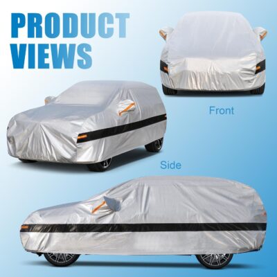 10 Layers Car Cover Waterproof All Weather for Compact SUV,100% Waterproof Outdoor Car Covers Rain Snow UV Dust Protection. Custom Fit forAudi Q2, Hyundai Kona, Kia Soul, Mazda CX-3,etc - Image 7