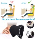Car Neck Support Pillow for Neck Pain Relief When Driving,Headrest Pillow for Car Seat with Soft Memory Foam – Black - Image 2