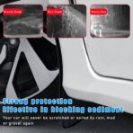 2PCS Car Mud Fender Flaps Splash Guards, Flexible Auto Front and Rear Fender Splash Guards Mud Flaps, Universal Automotive Fender Splash Guards for Car Sedan SUV Truck (Large Black) - Image 6