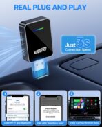 FAHREN 2026 Upgraded Android Auto & CarPlay Wireless Adapter Apple iPhone, One Click Multi Device Switching, Ultra-Fast 5.8GHz WiFi, Bluetooth 6, Plug & Play USB-A/C for 2016+ Car Models - Image 7