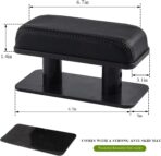 Car Armrest Pad, Adjustable Height Left Elbow Support Anti-Fatigue Car Door Arm Rest Cushion, Leather Central and Side Booster Pad Relieve Driver's Arm Fatigue, Car Accessories (Black) - Image 2