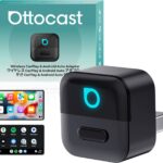 OTTOCAST Mini Pico Wireless CarPlay & Android Auto Adapter – WiFi 6 + Bluetooth 5.4, Plug & Play, Fast Auto-Reconnect, Ultra-Compact Design, Works with Factory Wired CarPlay Cars