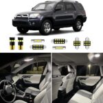 18pcs 4RUNNER Interior LED Lights Replacement for 2003 2004 2005 2006 2007 2008 2009 Toyota 4RUNNER 6000K Super Bright White Interior LED Bulbs Package + Installation Tool